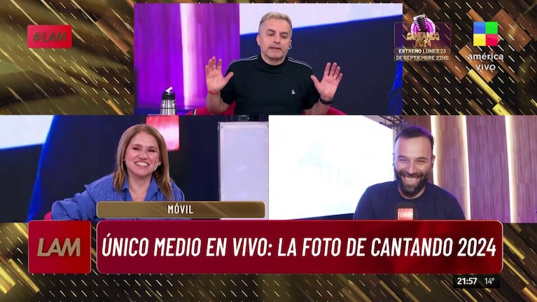 Fernanda Iglesias, Alejandro Castelo y Ángel de Brito (Foto: captura de LAM).