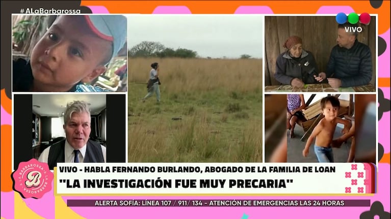 Fernando Burlando explicó por qué tomó el caso de Loan y qué habló con la familia del nene desaparecido