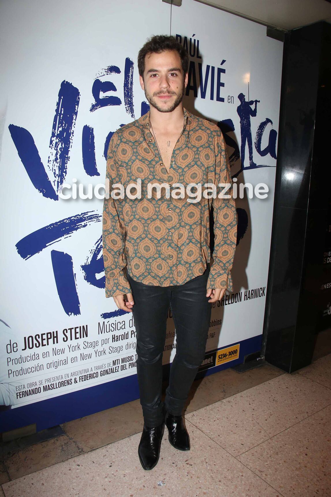 Fernando Dente, en el estreno de El violinista en el tejado. Foto: Movilpress.