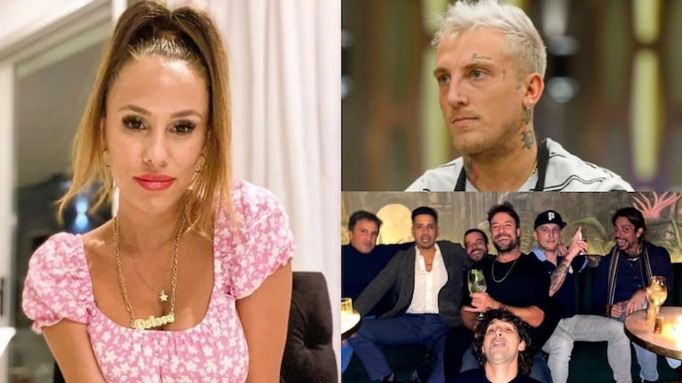 Filosa reacción de a Barby Silenzi al ver que el Polaco no fue a ensayar pero salió con amigos (Fotos: Web y Twitter)