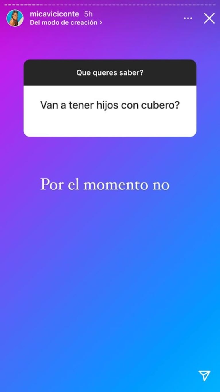 Firme respuesta de Mica Viciconte sobre sus planes de ser madre con Fabián Cubero: "Por el momento, no" 