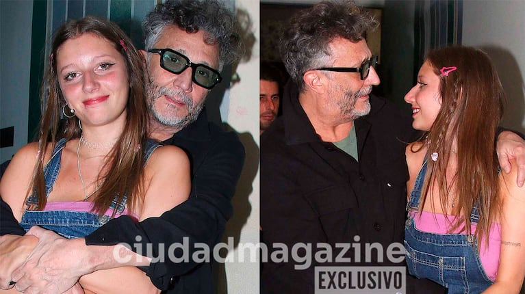 Fito Páez y su hija Margarita en el teatro (Foto: Movilpress).