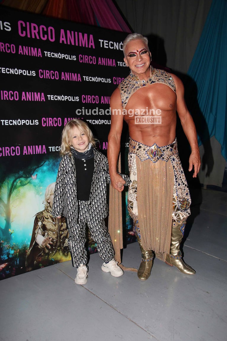 Flavio y Dionisio Mendoza en el estreno de su show, el Circo de Anima (Foto: Movilpress).