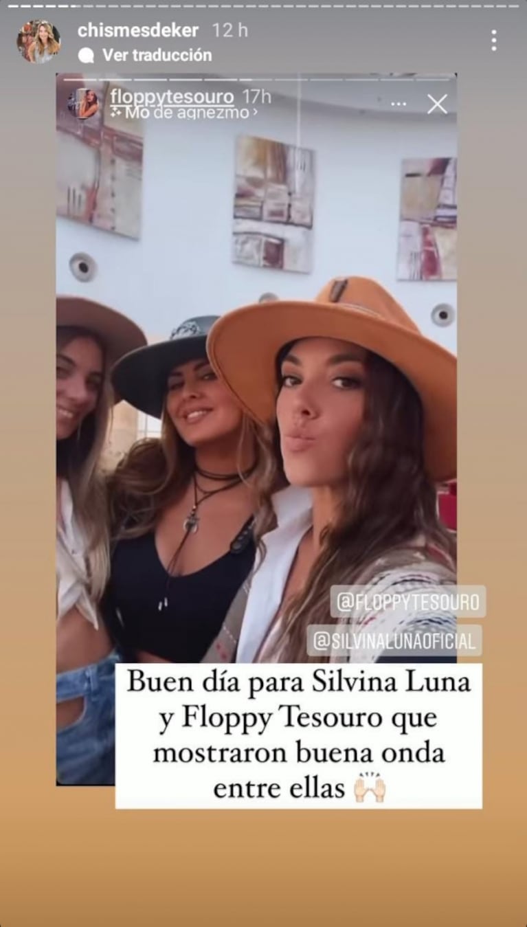 Floppy Tesouro y Silvina Luna se mostraron compinches tras su picante discusión: "Buena onda entre ellas"