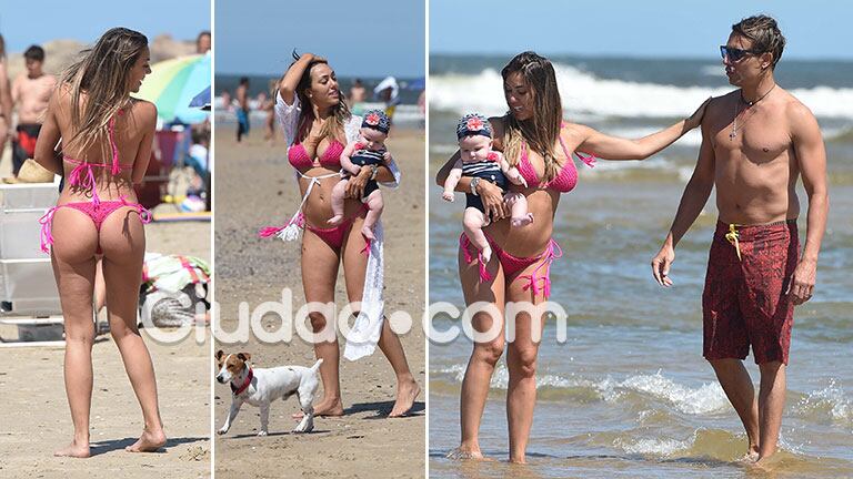 Floppy Tesouro y su lomazo en Punta del Este, a cuatro meses de ser madre de Moorea junto a Rodrigo Fernández Prieto. (Foto: GM Press - Ciudad.com)