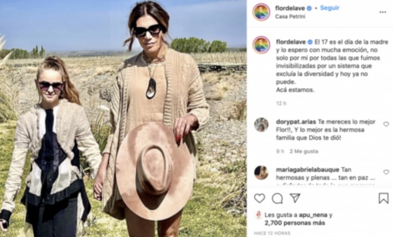 Flor de la Ve compartió una dulce foto con su hija y un mensaje sobre la maternidad: "Espero el Día de la Madre con mucha emoción"