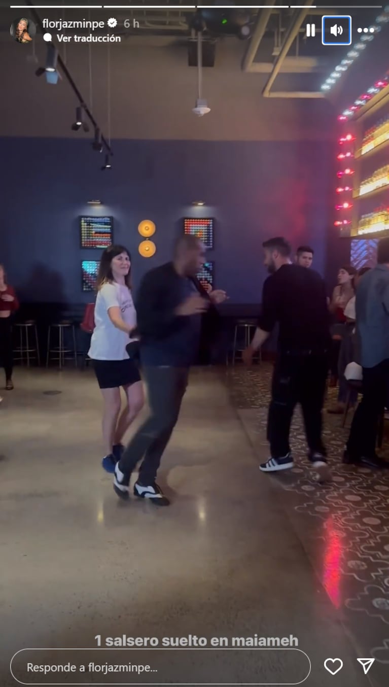 Flor Jazmín Peña escrachó a Nico Occhiato bailando salsa en Miami: el desopilante video