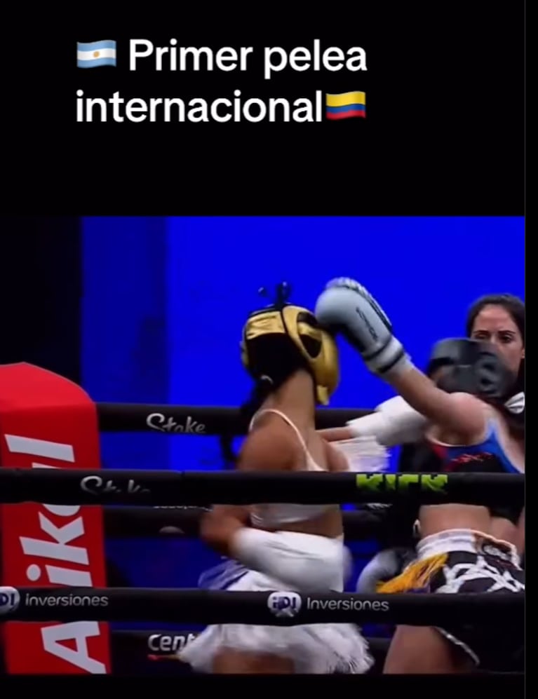 Flor le ganó a la campeona de Colombia por nocaut.