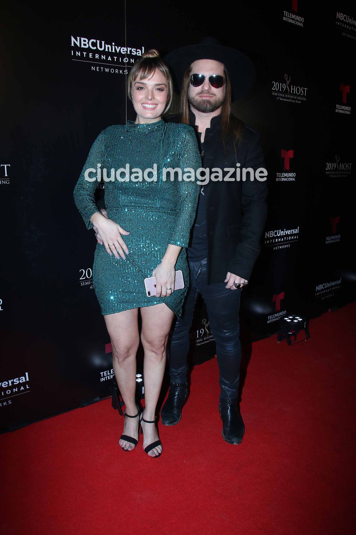 Flor Otero y Germán Tripel, en la Gala de votación de los Emmy Internacionales (Foto: Movilpress)