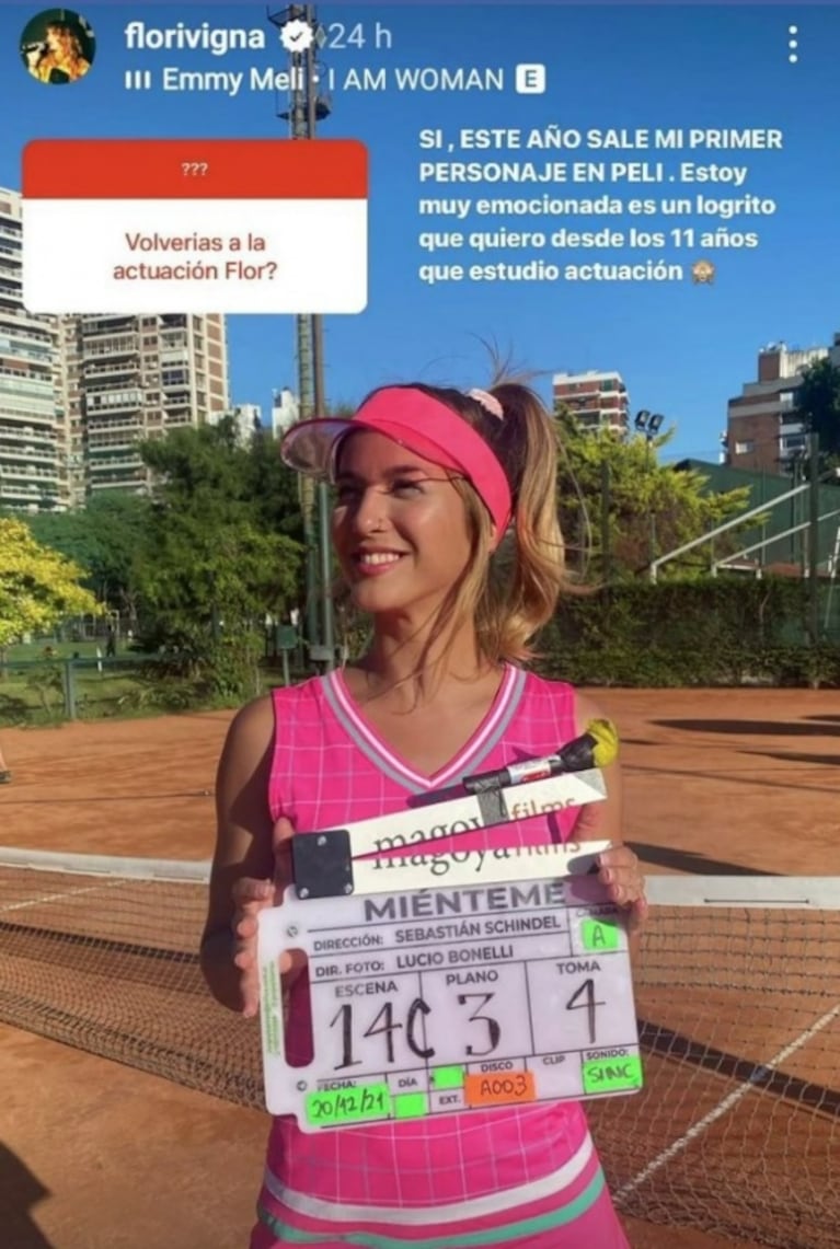 Flor Vigna anunció que debutará como actriz en una película: "Es un logro"