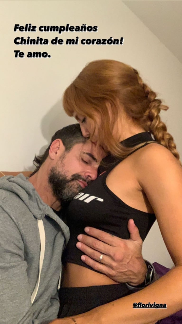 Flor Vigna celebró su cumpleaños entre amigos y recibió un tierno saludo de Luciano Castro