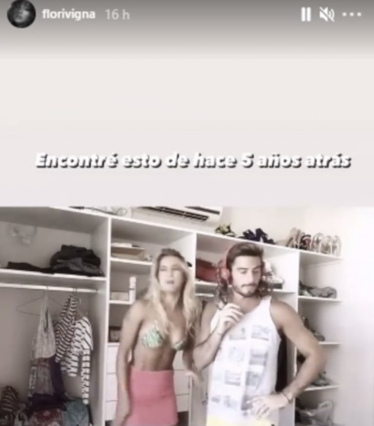 Flor Vigna sacó a relucir divertidos recuerdos con Nico Occhiato: "Encontré esto de hace 5 años atrás"