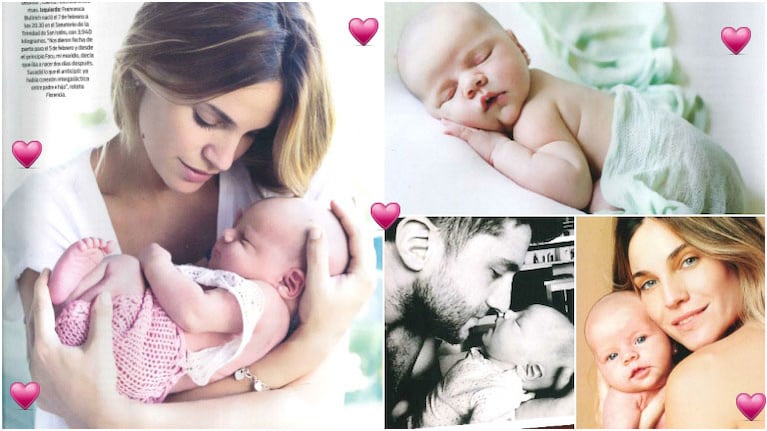 Florencia Fabiano presentó a su beba Francesca, de 3 meses (Fotos: revista ¡Hola! Argentina)