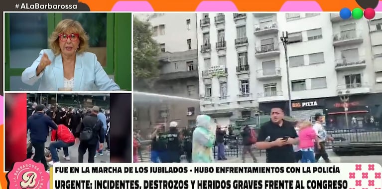 Foto: captura de pantalla de Telefe, A la Barbarossa.