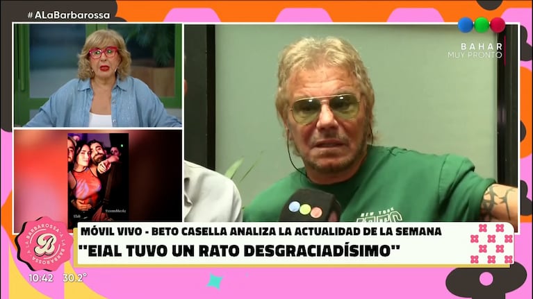 Foto: captura de Telefe, de A la Barbarossa.