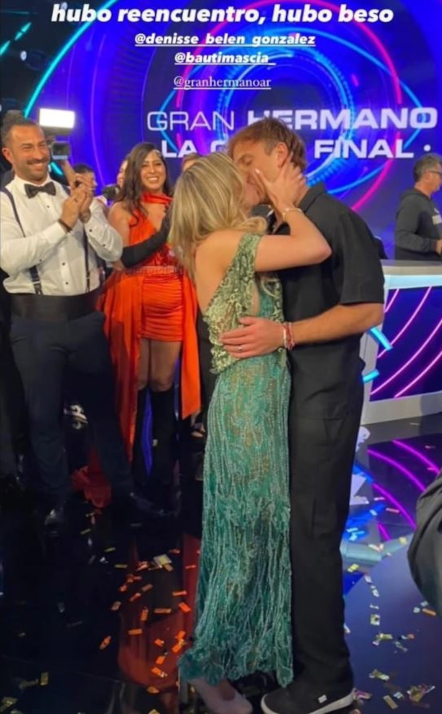 Así fue el apasionado beso de Bautista Mascia y Denisse González tras la  final de Gran Hermano 2023 | Ciudad Magazine