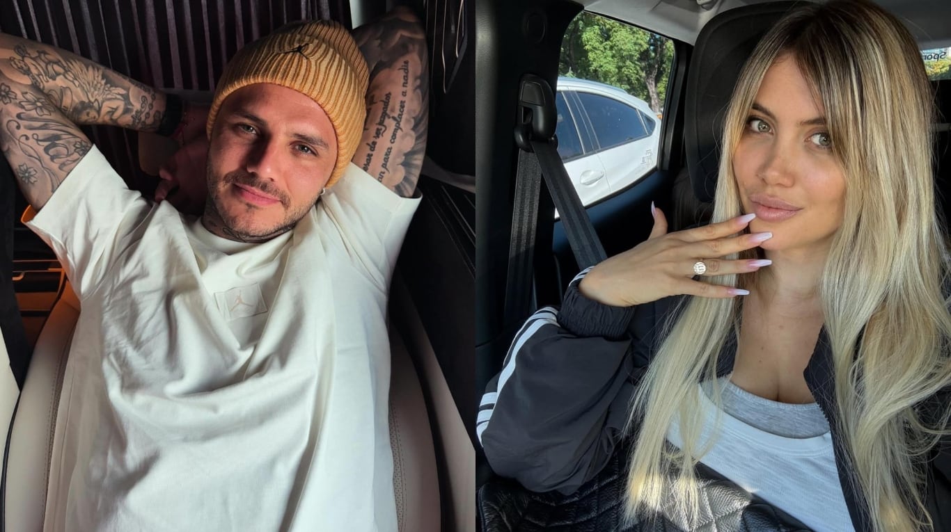 Fotos: Instagram (@mauroicardi y @wanda_nara)