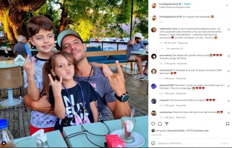 Francisco Delgado se emocionó al reencontrarse con sus hijos Ian y Elenita después de mucho tiempo