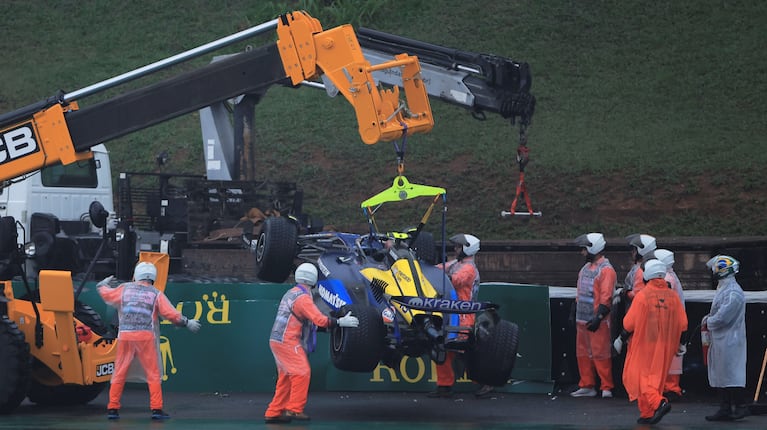 Franco Colapinto y Alex Albon, de Williams, tuvieron accidentes en el GP de Brasil. (Foto: AP)