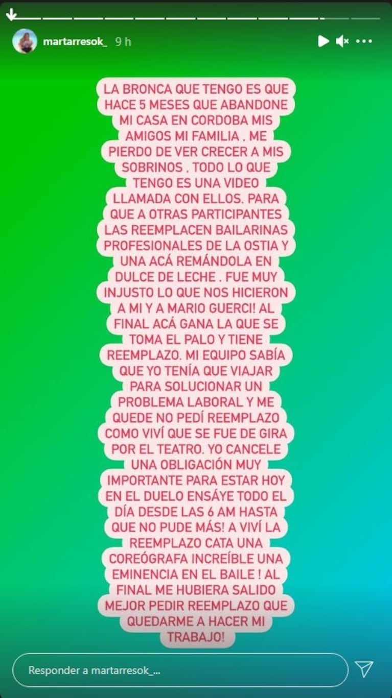 Fuerte descargo de Mar Tarrés tras romper en llanto y descomponerse en La Academia: "Me hubiera salido mejor pedir reemplazo que quedarme a hacer mi trabajo"