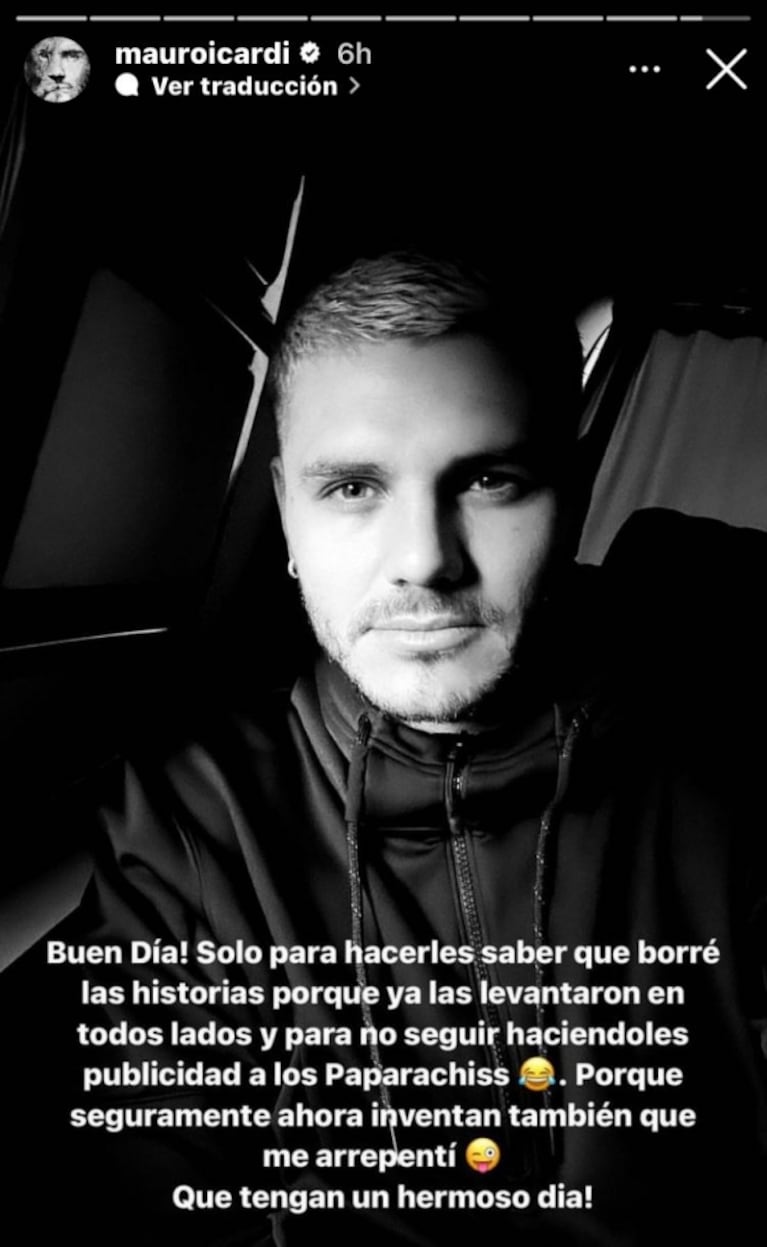 Fuerte descargo de Mauro Icardi tras el escándalo con Wanda Nara: “Ahora van a inventar que me arrepentí”