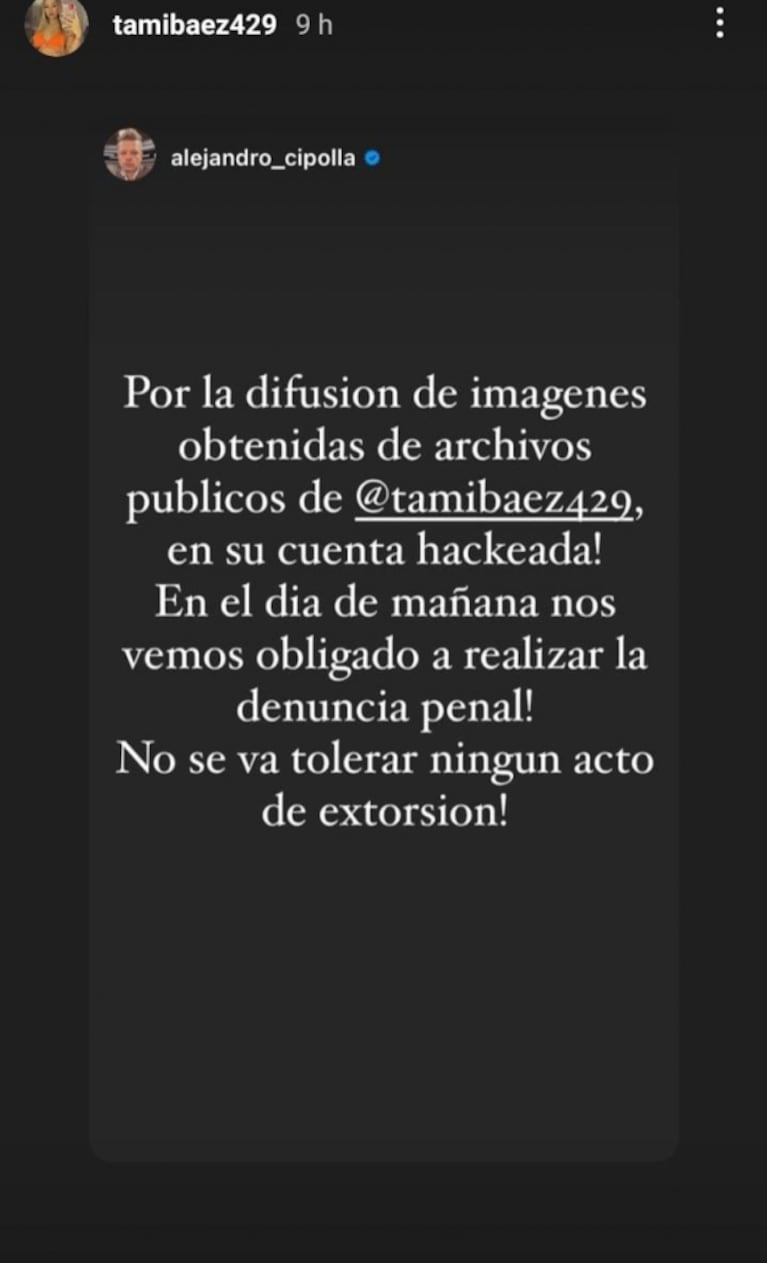 Fuerte descargo de Tamara Báez luego de que le hackearan sus redes: "Les duele ver a una pibita que no jode a nadie"