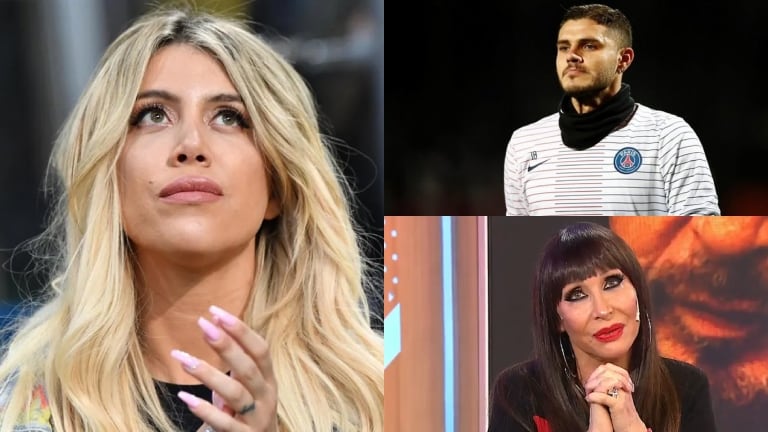 Fuerte gesto de Wanda Nara con Mauro Icardi tras su picante posteo en contra de Moria Casán (Fotos: Web)