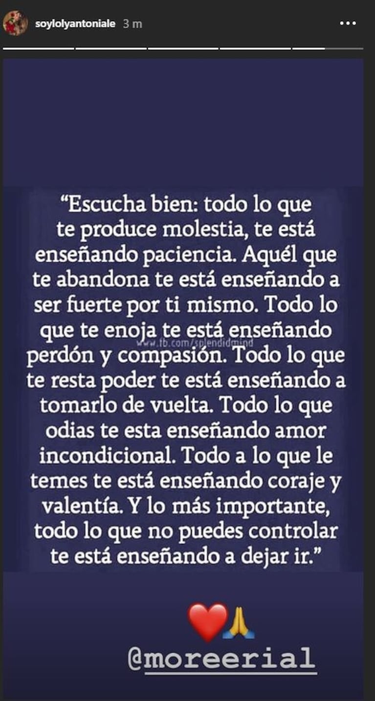 Fuerte mensaje de apoyo de Loly Antoniale a Morena Rial: la contundente respuesta de la hija del periodista