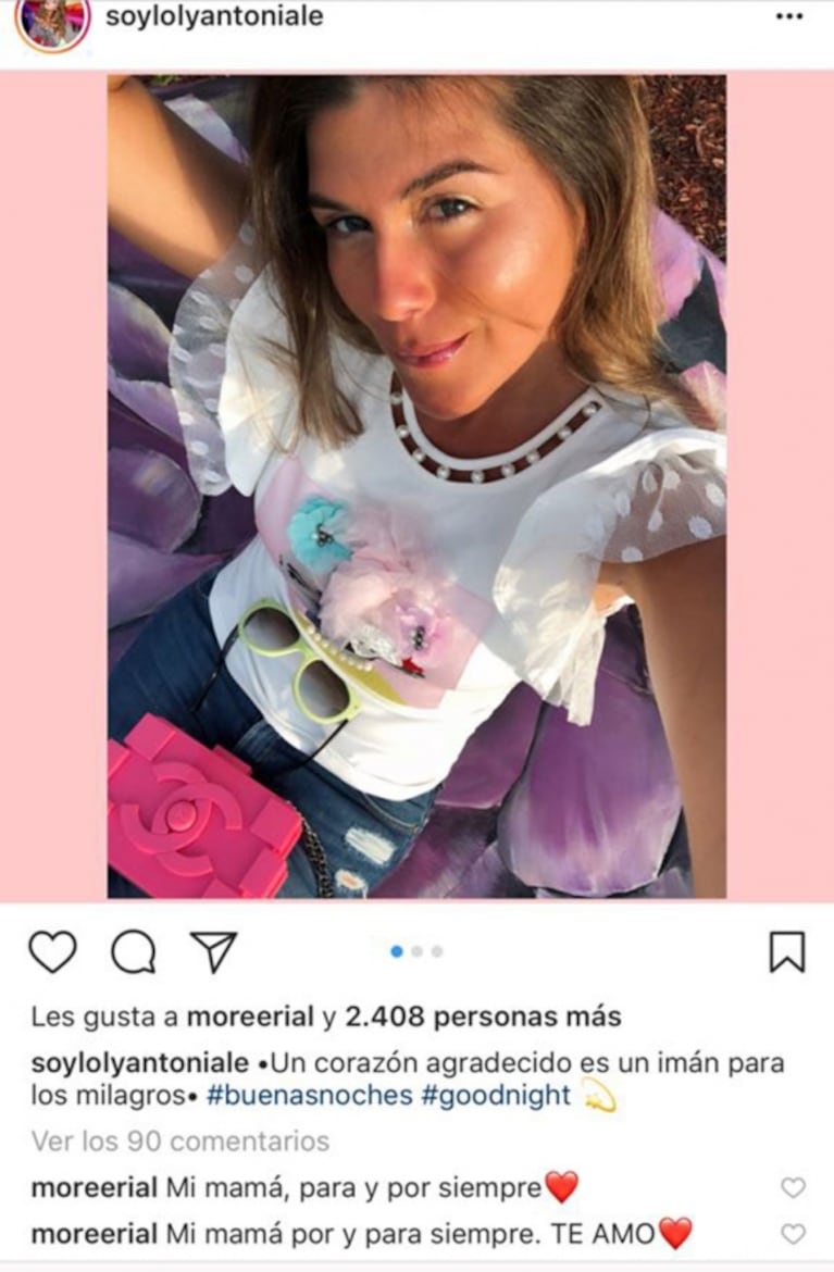 Fuerte mensaje de Morena Rial a Loly Antoniale en medio de la pelea con su papá: "Mi mamá por siempre, te amo"