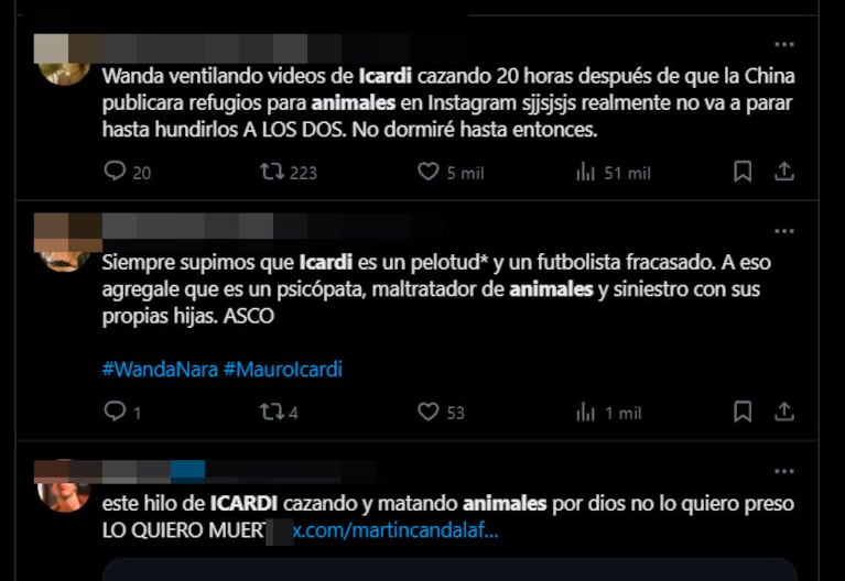 Fuerte repudio a Mauro Icardi por cazar animales junto a sus hijas y letales críticas a China Suárez