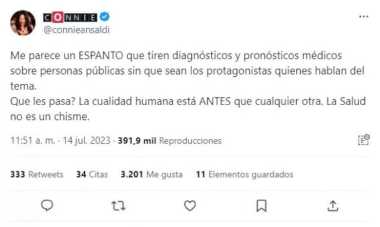 Fuerte repudio en redes a las informaciones sobre la salud de Wanda Nara: "Un espanto"