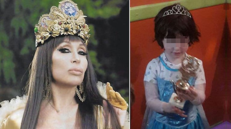 Fuerte respuesta de Moria Casán, tras las críticas en las redes por las fotos de su nieto vestido de princesa