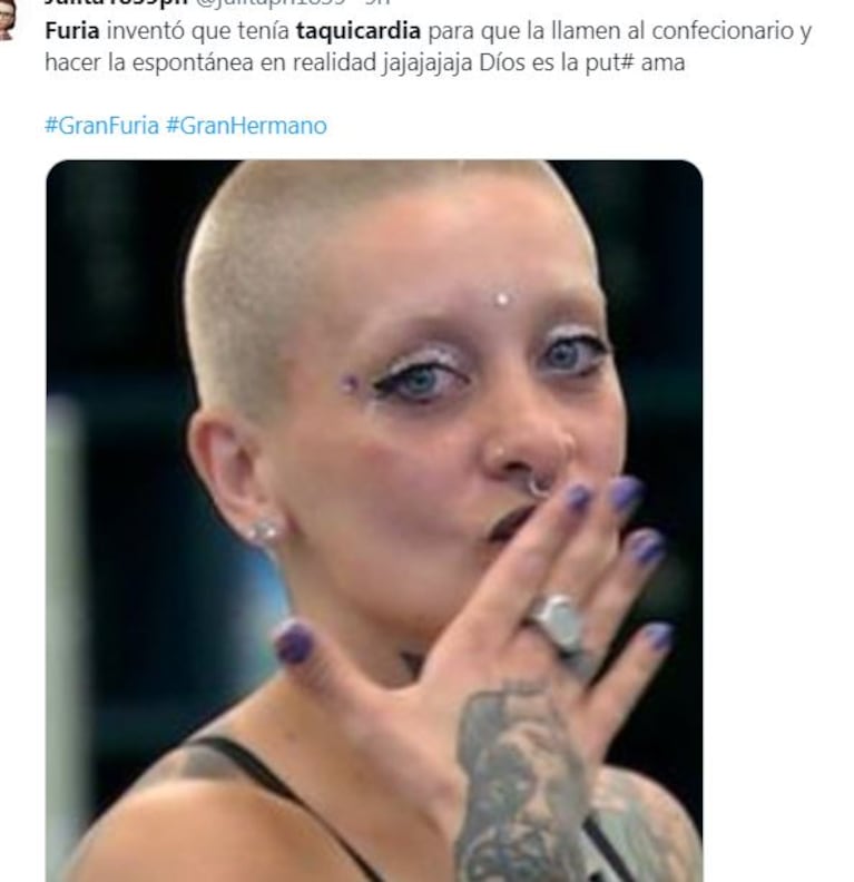 Furia mintió con su salud en Gran Hermano 2023 y en las redes reaccionaron con todo