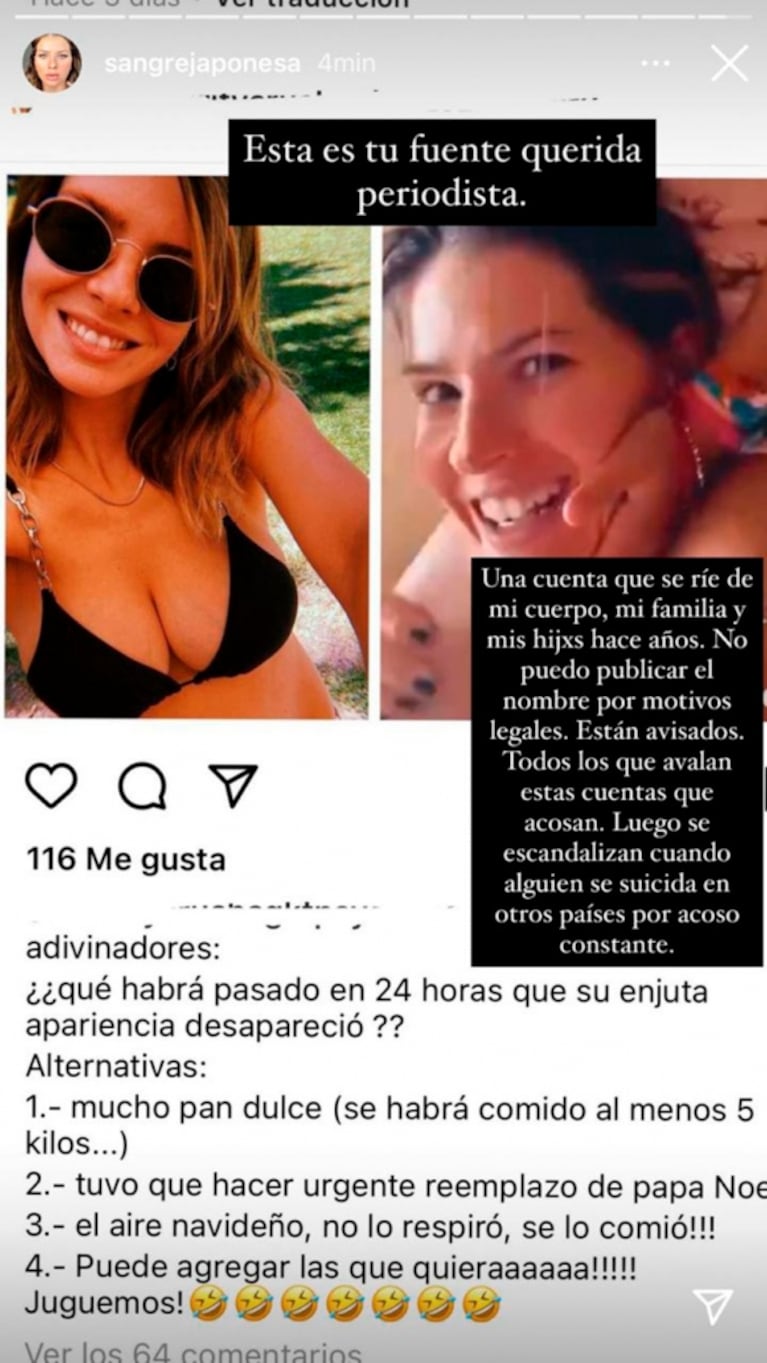 Furioso descargo de China Suárez tras el rumor de pelea con Benjamín Vicuña: "Es desgastante que te pelotudeen y quieran boicotear constantemente"