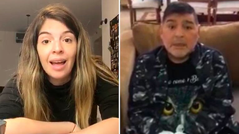 Furioso tweet de Dalma Maradona tras el video de Diego: Si le tiemblan las manos no lo suban, hijos de...