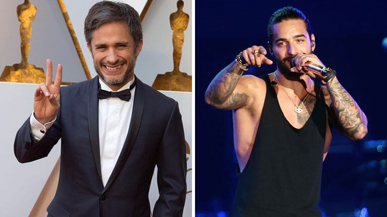 Gael García Bernal y Maluma. (Foto: EFE y DPA)