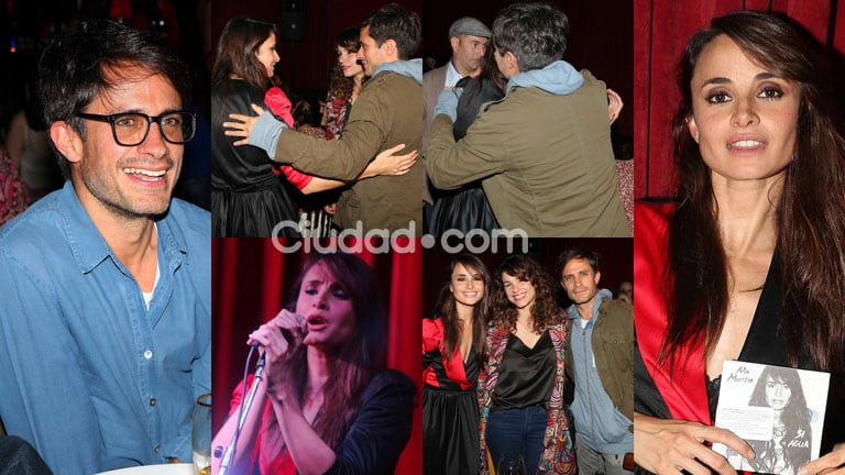 Gael García Bernal y Mia Maestro, juntos en el show de ella en San Telmo (Fotos: Movilpress). 