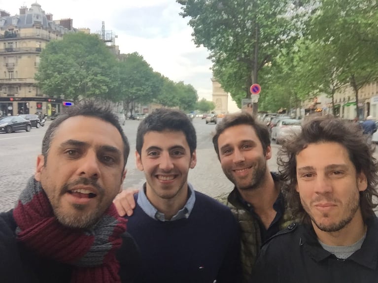 Gaudio y Zabaleta junto a Tomás, el ganador.