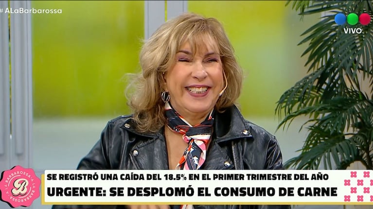 Georgina Barbarossa definió la baja del consumo de carne con una zarpadísima frase en vivo: “Cayó como…”