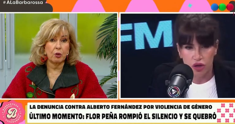 Georgina Barbarossa opinó a fondo de Flor Peña tras ser vinculada a Alberto Fernández