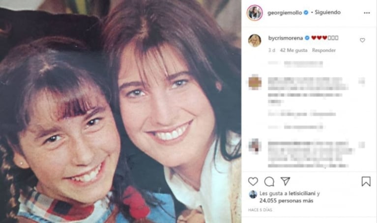 Georgina Mollo, ex Chiquititas, compartió el emotivo sueño que tuvo con Romina Yan: "Siempre es lindo tenerte cerca"