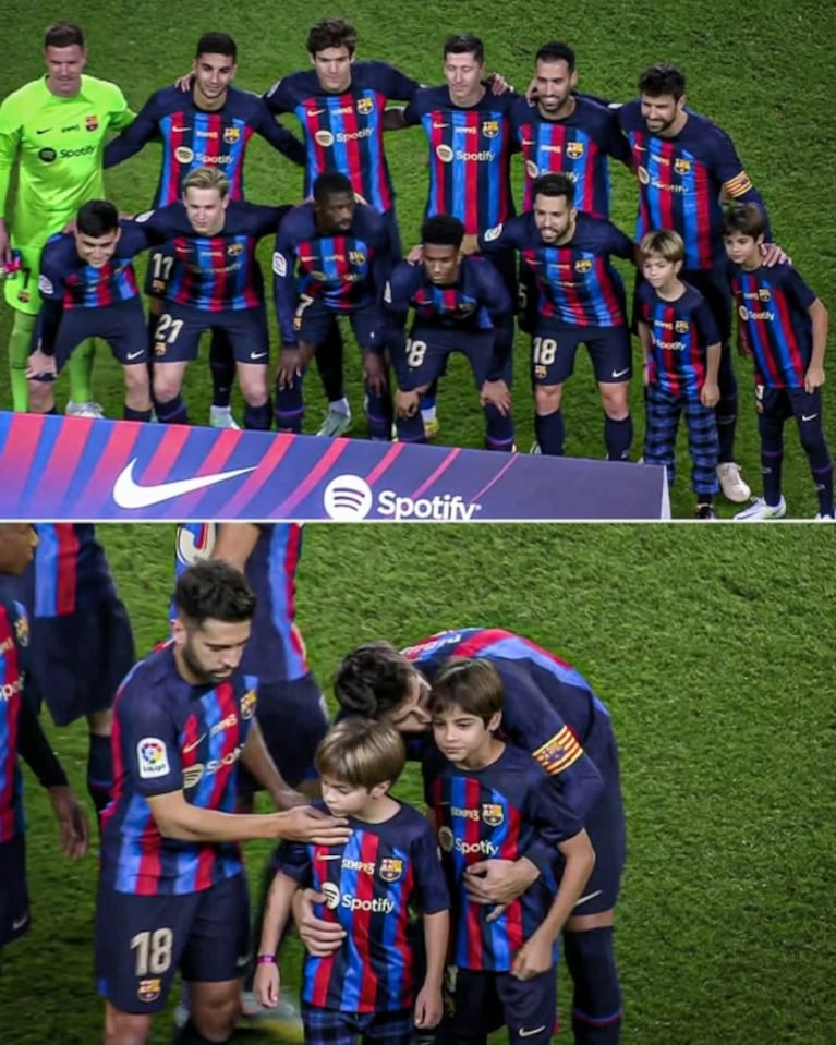 Gerard Piqué se retiró del fútbol: lo acompañaron sus hijos pero su novia no fue