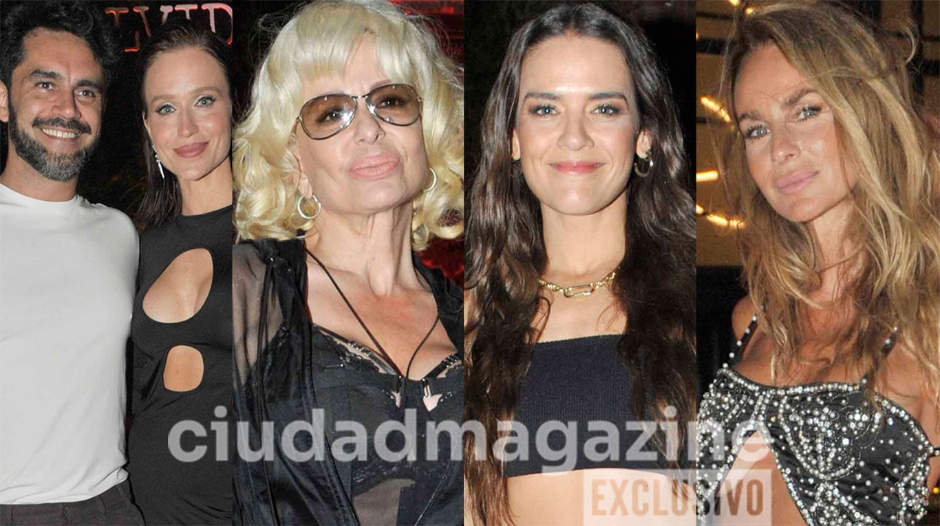 Gonzalo Heredia, Daniela Cardone, Mica Vázquez y Sabrina Rojas en el cumpleaños de Brenda Gandini (Fotos: Movilpress).