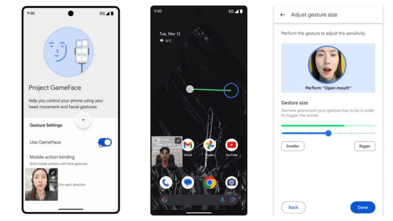 Google revela Project Gameface, una innovación en Android que permite controlar aplicaciones y juegos mediante expresiones faciales.
