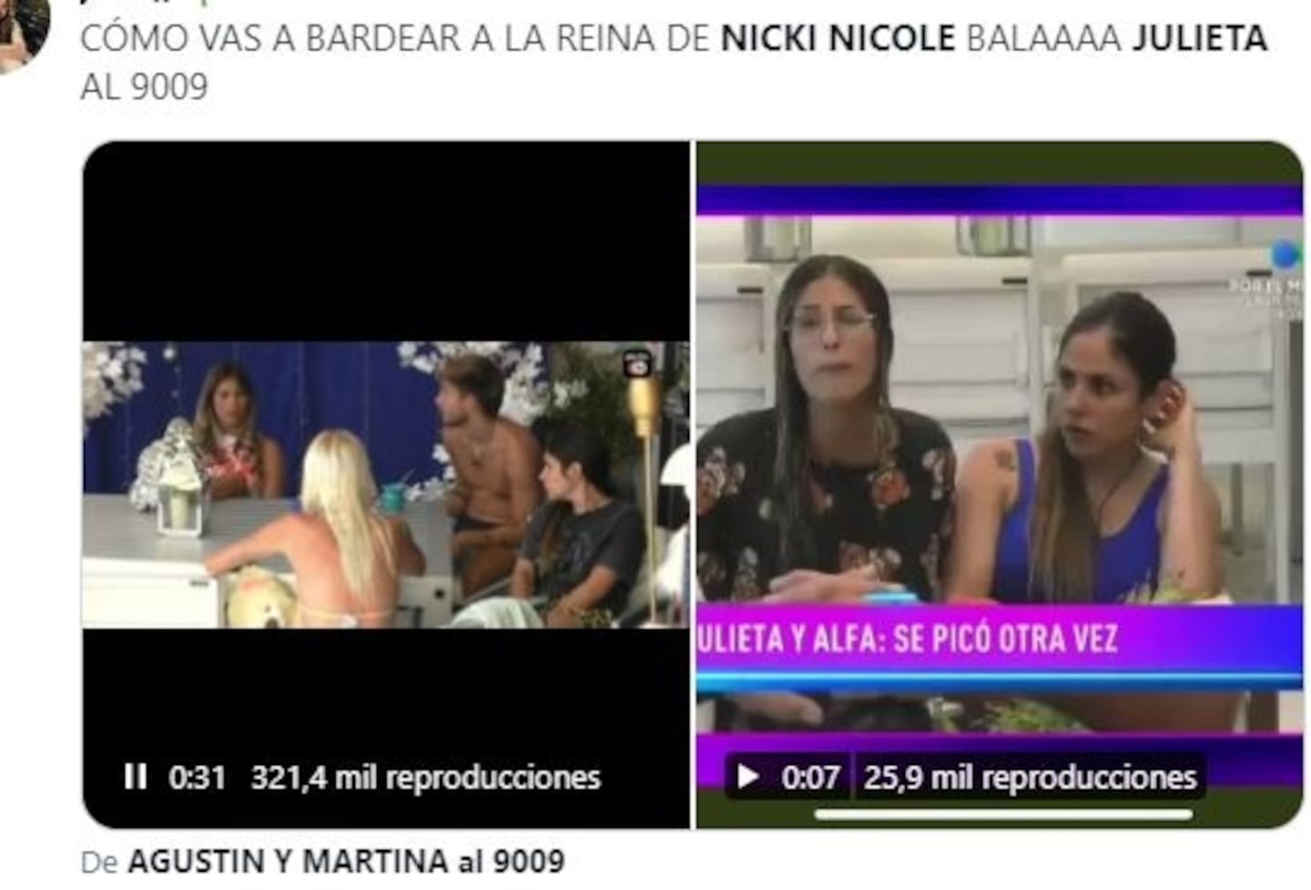 Gran Hermano 2022: Julieta fue fuertemente repudiada por sus desafortunados  comentarios sobre Nicki Nicole | Ciudad Magazine