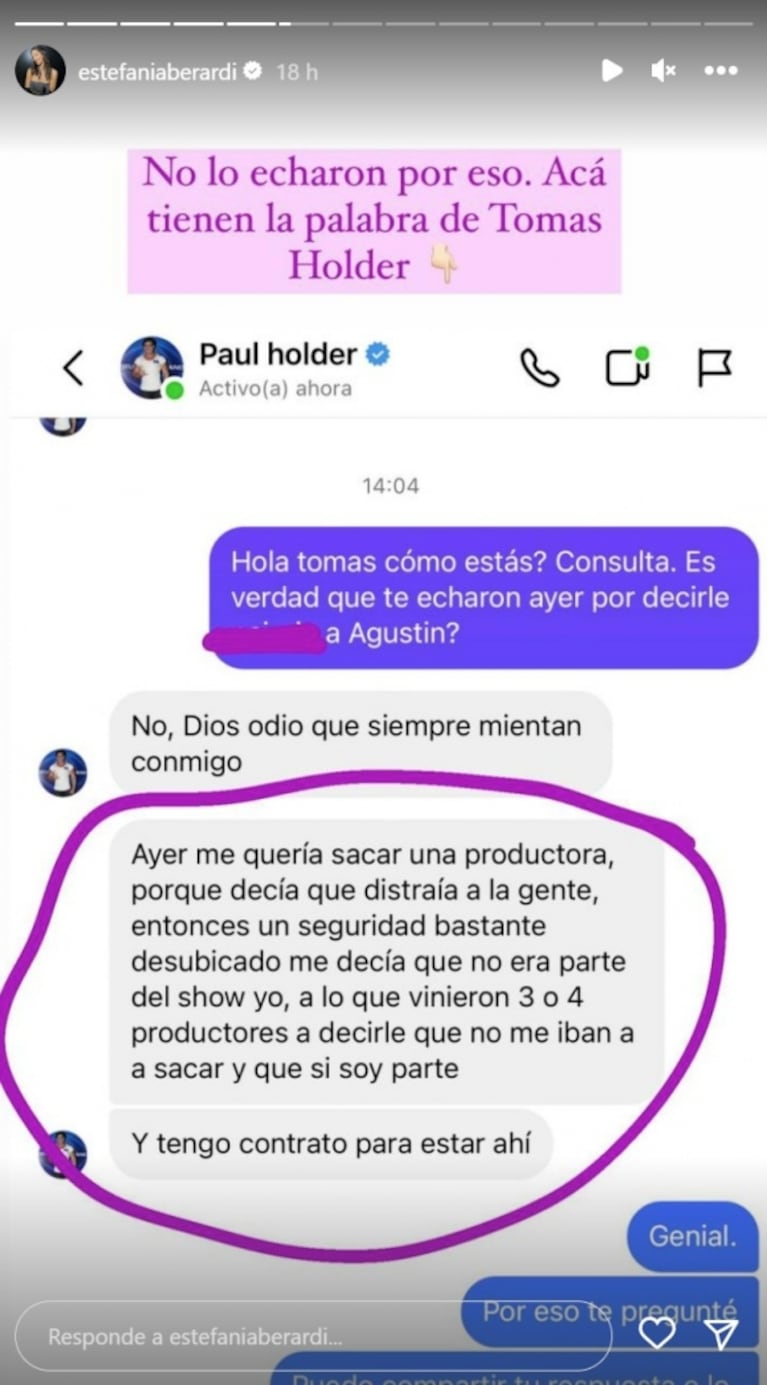 Gran Hermano 2022: toda la verdad sobre la discusión de Tomás Holder con la familia de Agustín