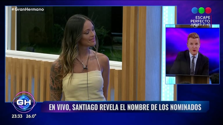 Gran Hermano 2023: Agostina descolocó a Santiago del Moro con un pícaro comentario en vivo