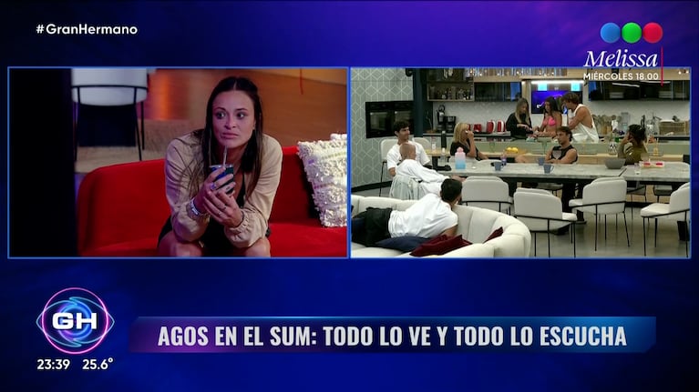 Gran Hermano 2023: Agostina espió en vivo a sus compañeros y escuchó una tremenda frase de Furia sobre ella