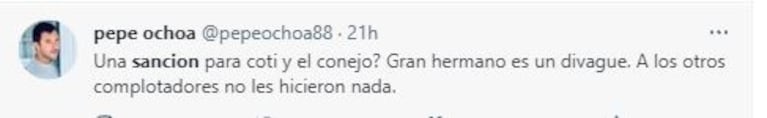 Gran Hermano dio a conocer la sanción a Coti y Alexis por complotar: la reacción en las redes