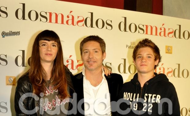 Griselda Siciliani, Suar y su hijo Tomás, presentes en el estreno (Foto: Jennifer Rubio). 